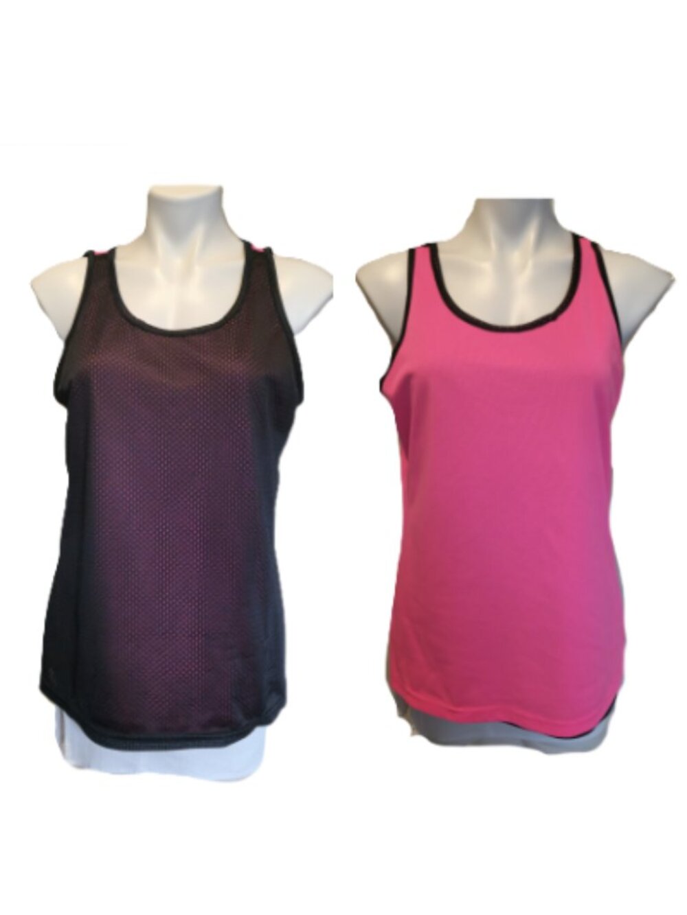 ❤️ 4/$20 Reversible sporty tank top Pink black women's running shirt mesh-like